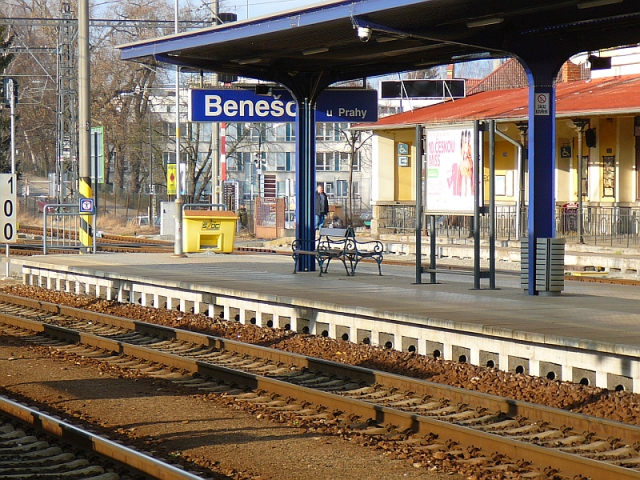 Benesov u Prahy, rail station end.